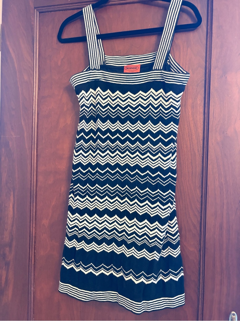 Missoni Striped Knit Tank Dress in Black and White